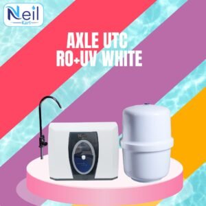 AXLE UTC RO + UV 5 Stage Filtration Water Purifier with TDS Adjuster & Mineral booster | Under The Counter Model with Hydrostatic Tank and Metal Faucet | Free Installation | One Year Complete Warranty | works upto 2000 TDS (Black/White)